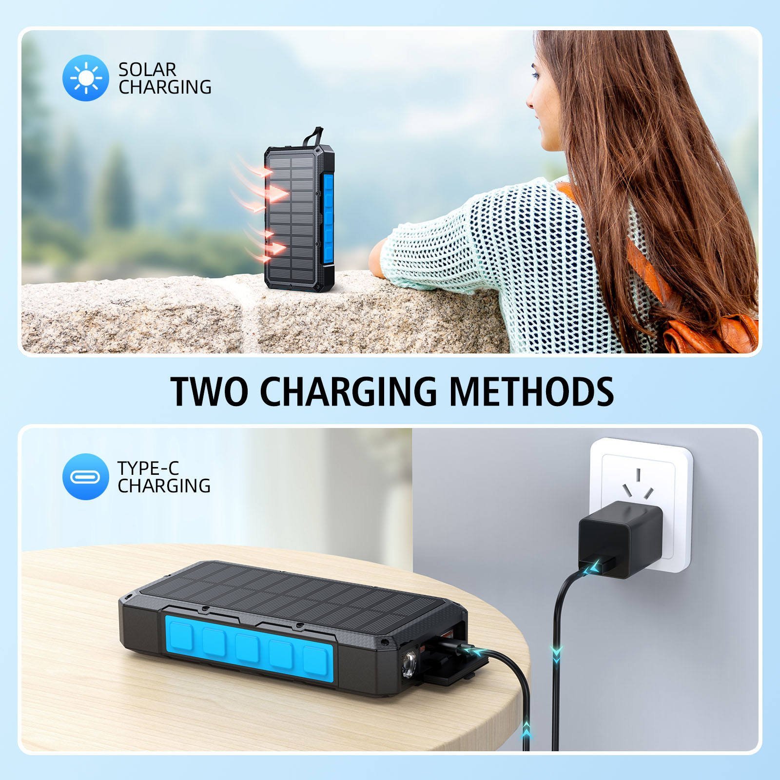 Power Bank Solar 20,000 mAh - Imagen 3